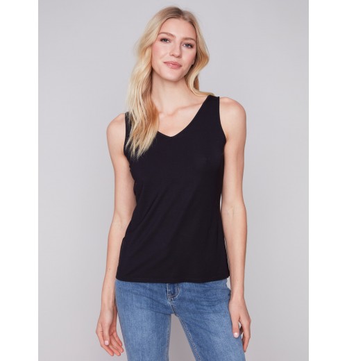 Reversible Bamboo Cami - Black