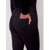 Twill Pants with Side Zipper - Black