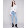 Frayed Hem Denim Pants - Light Blue