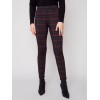 Plaid Ponte Skinny Pants - Ruby