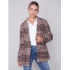 Tailored Plaid Blazer - Truffle