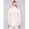 Blazer with Ruched Back - Beige