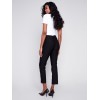 Capri Pants with Hem Slit - Black