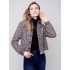 Chevron Tweed Short Jacket - Navy