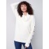 Cowl Neck Sweater with Button Detail - Ecru