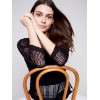 Fishnet Crochet Sweater - Black