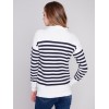 Ottoman Cotton Funnel Neck Sweater - Nautical