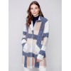 Plaid Bouclé Knit Coat - Snowflake