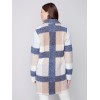 Plaid Bouclé Knit Coat - Snowflake