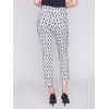 Printed Capri Pants with Hem Slit - Checker