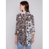 Printed Crinkle Georgette Blouse - Damask