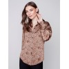 Printed Gutsy Satin Shirt - Animal