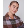 Short Plaid Boiled Wool Jacket - Spruce