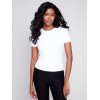 Short-Sleeved Super Stretch Top - White