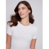 Short-Sleeved Super Stretch Top - Natural