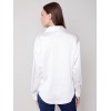 Solid Gutsy Satin Shirt - Ecru