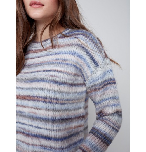 Space Dye Pull-Over Sweater - Spruce