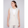 Tailored Blazer Vest - Beige