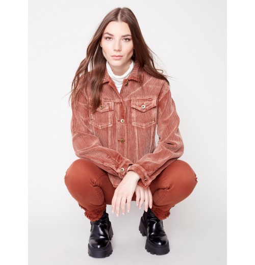 Washed-Out Corduroy Jacket - Cinnamon