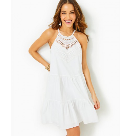 Britt Cotton Halter Dress