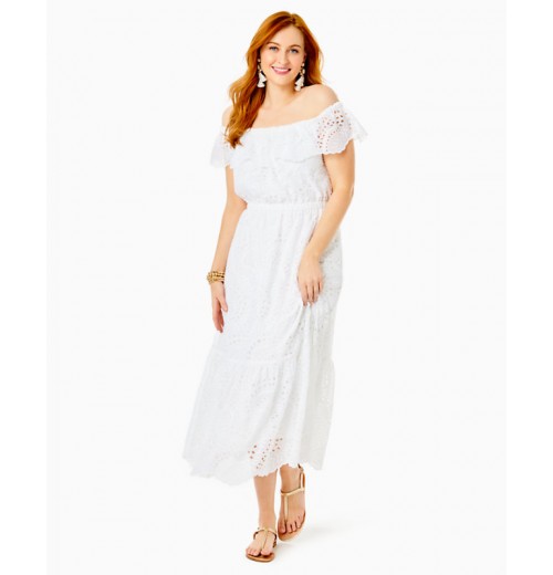 Geri Off-The-Shoulder Midi Dress