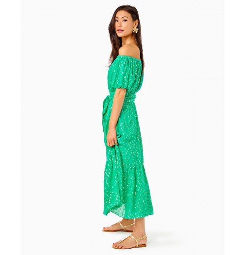 Tamie Off-the-Shoulder Midi Dress