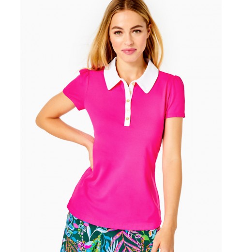 UPF 50+ Luxletic Frida Puff Sleeve Polo