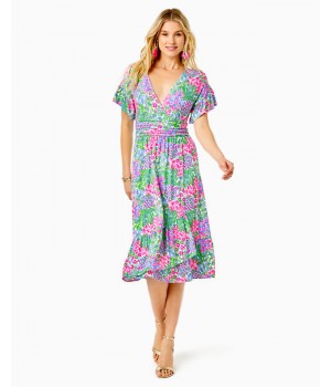 Juliet Ruffle Midi Dress