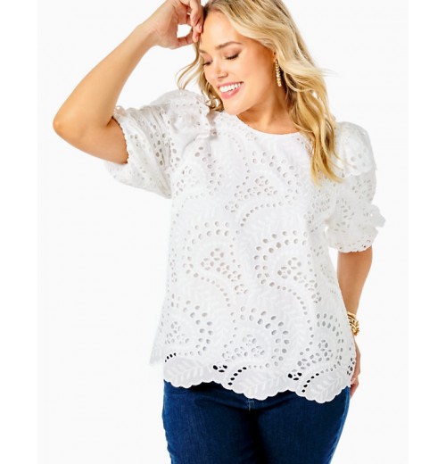 Aleena Eyelet Top