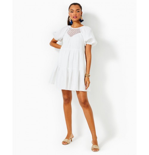 Charlet Short Sleeve Linen Dress